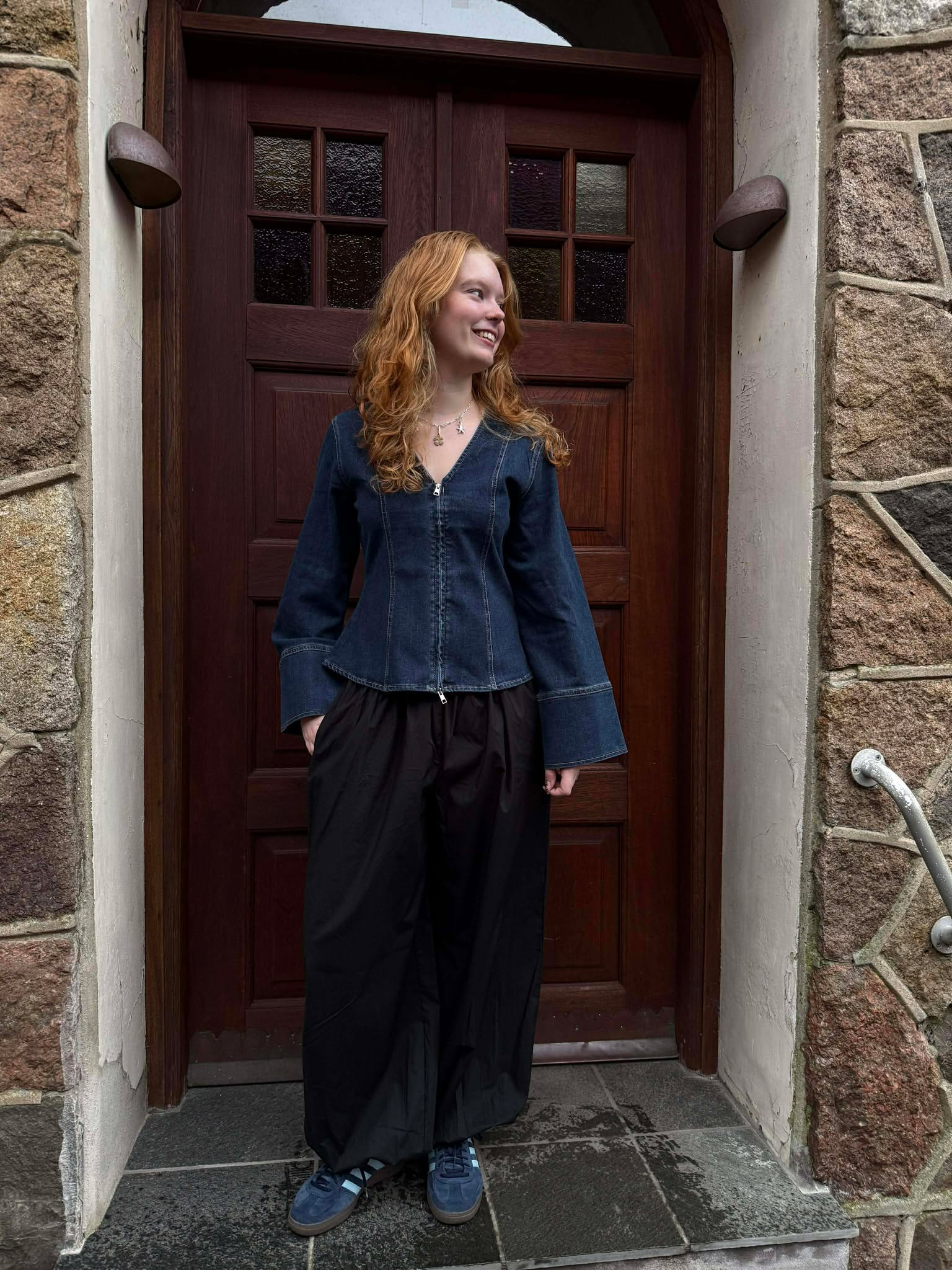 PCFLORA Denim Shirt - Dark Blue Denim